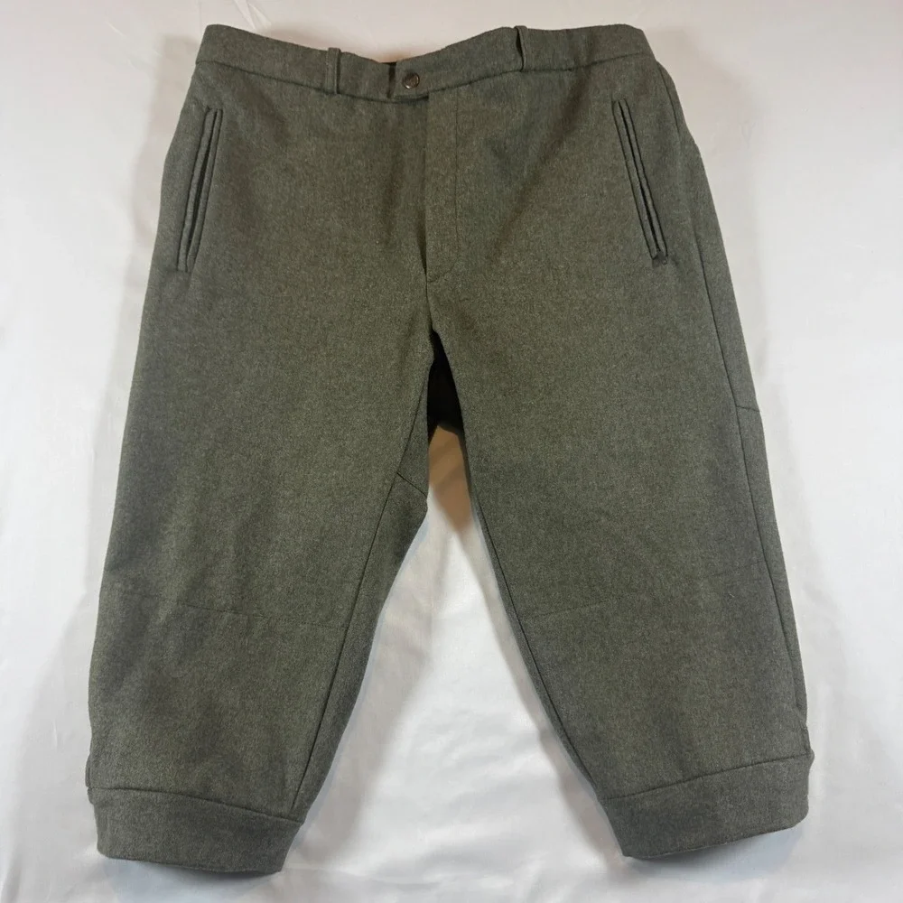 CIMALP Vintage Pantalons Men 34 Green Wool Blend Alpine Hiking Breeches Knickers